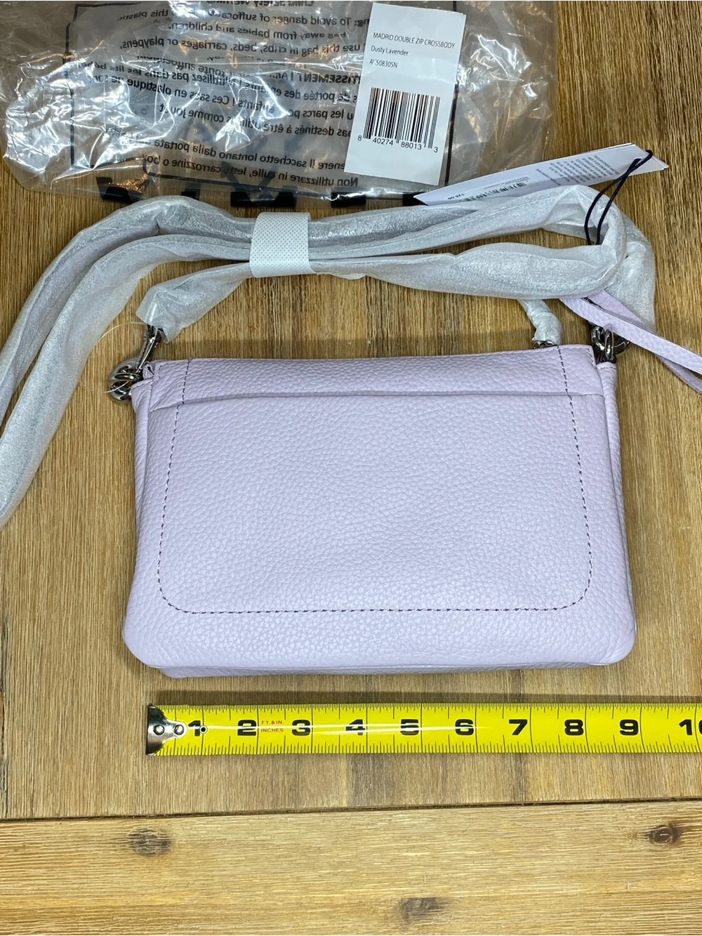 NWT Aimee Kestenberg Lilac Pebbled Leather Crossbody